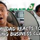 My Dad’s Hilarious Reaction to Flying Business Class | Vlog #501